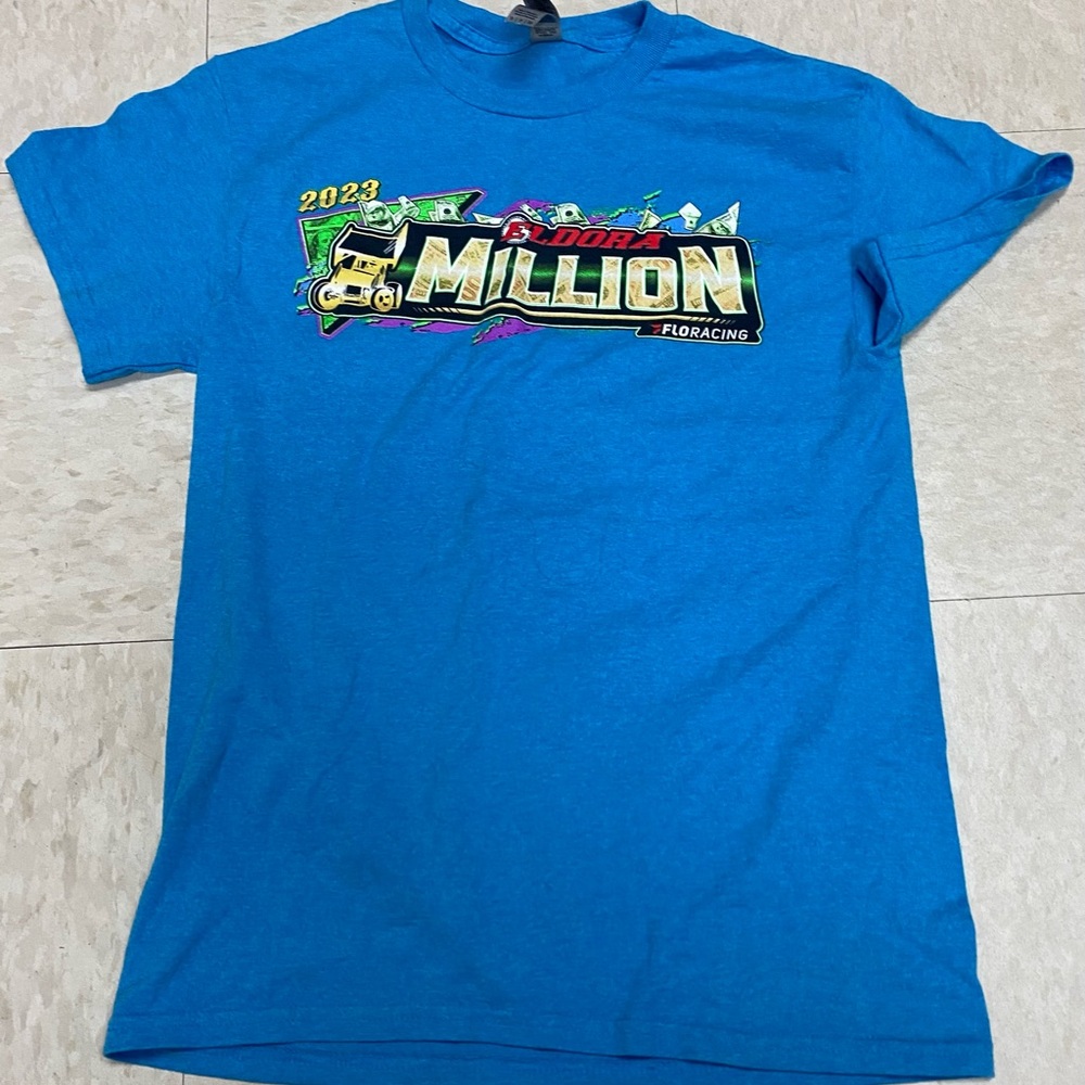 Gildan Blue Eldora Million Floracing Graphic Tee
